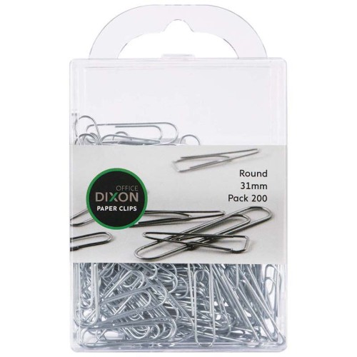 Dixon Paper Clips 31mm Round Pack 200 Dixon Paper Clips 31mm Round Pack 200