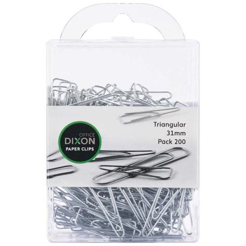 Dixon Paper Clips 31mm Tri Pack 200 Dixon Paper Clips 31mm Tri Pack 200