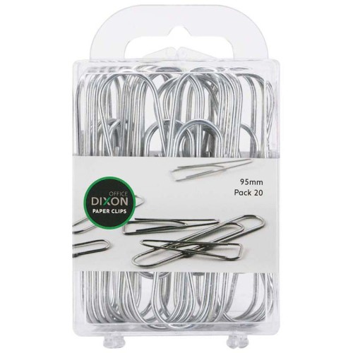 Dixon Paper Clips 95mm Pack 20 Dixon Paper Clips 95mm Pack 20