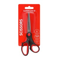 Warwick Scissors Soft Grip Black and Red 150mm 6'