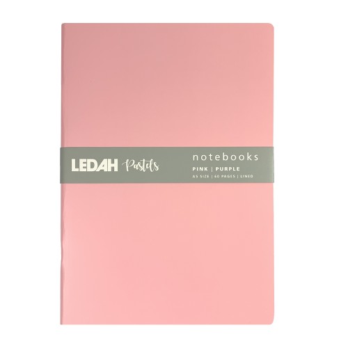 Ledah Pastels Notebook A5 Pack 2 Pink and Purple Ledah Pastels Notebook A5 Pack 2 Pink and Purple