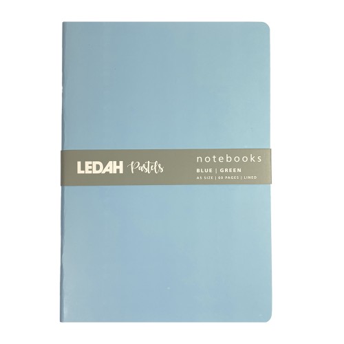 Ledah Pastels Notebook A5 Pack 2 Blue and Green Ledah Pastels Notebook A5 Pack 2 Blue and Green