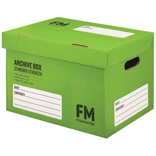 FM Box Archive Green Standard Strength 384x284x262mm Inside Measure FM Box Archive Green Standard Strength 384x284x262mm Inside Measure