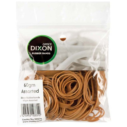 Dixon Rubber Bands 60gm Assorted Dixon Rubber Bands 60gm Assorted