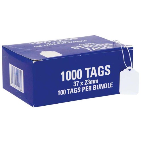 Globe Hardware Tags Strung 24H 37x23mm Box 1000 Globe Hardware Tags Strung 24H 37x23mm Box 1000