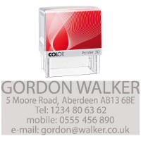 Colop Stamp Printer 30 Black G7 Handle 18x47mm (146674)