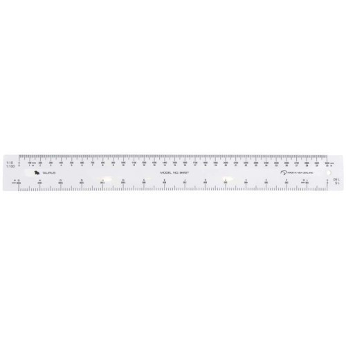 Taurus Ruler 300mm White Scale Rule Taurus Ruler 300mm White Scale Rule