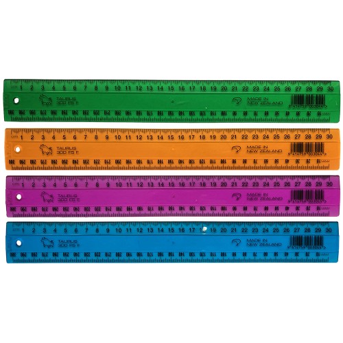 Taurus Ruler 300mm Fluoro Assorted Taurus Ruler 300mm Fluoro Assorted