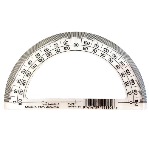Taurus protractor 180 degrees 15cm wide Taurus protractor 180 degrees 15cm wide