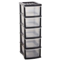 Taurus Storage Organiser 5 Drawer Grey