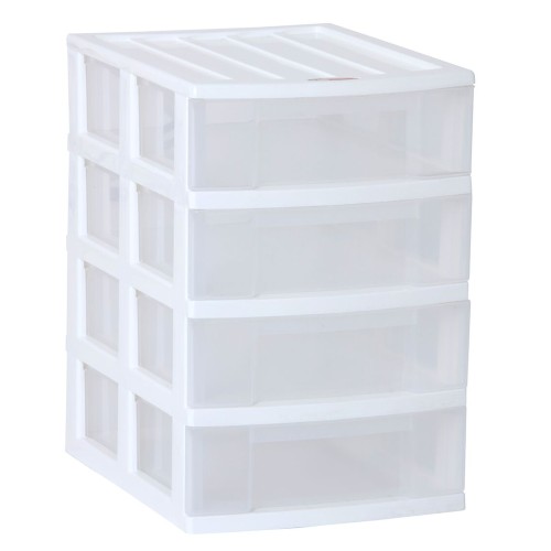 Taurus Desk Organiser 4 Drawer A4 White Taurus Desk Organiser 4 Drawer A4 White