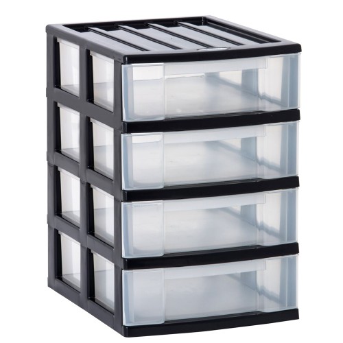 Taurus Desk Organiser 4 Drawer A4 Charcoal Taurus Desk Organiser 4 Drawer A4 Charcoal