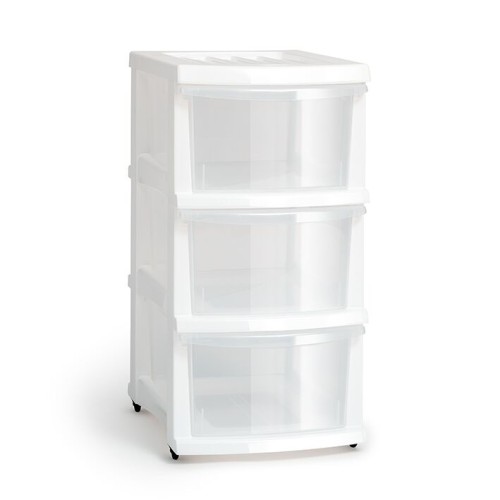 Taurus Storage Organiser 3 Drawer White Taurus Storage Organiser 3 Drawer White