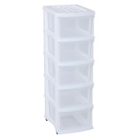Taurus Storage Organiser 5 Drawer White