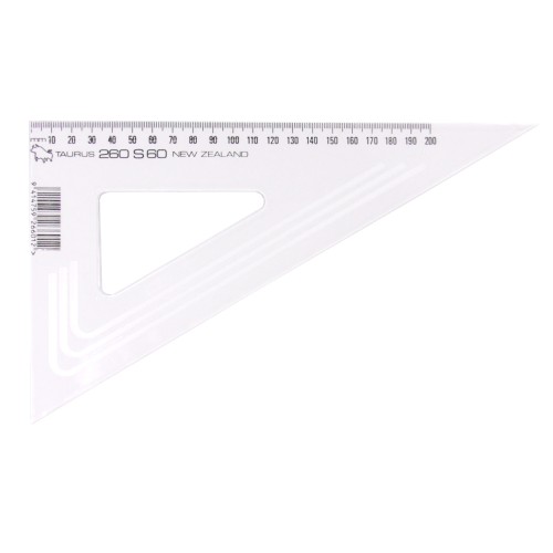 Taurus Set Square 26cm 60 Degree Straight Edge Taurus Set Square 26cm 60 Degree Straight Edge