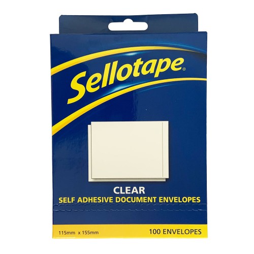 Sellotape Labelopes Clear 115x155mm 100/Pkt Sellotape Labelopes Clear 115x155mm 100/Pkt