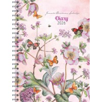 Collins J. Brinkman Flower Series 230x167MM Week To View Wiro Diary Even Year