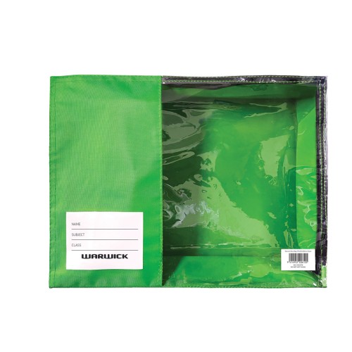 Warwick Book Bag 370x265x85mm Green Warwick Book Bag 370x265x85mm Green