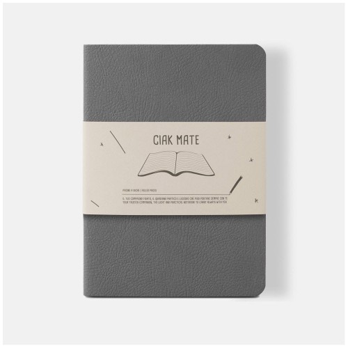Ciak Mate 12 x 17 cm Lined Notebook Grey Ciak Mate 12 x 17 cm Lined Notebook Grey