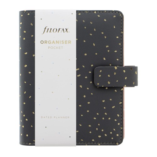Filofax Organiser Confetti Pocket Charcoal Filofax Organiser Confetti Pocket Charcoal