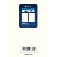 Filofax Notebook Refill Pocket Notepaper Plain White
