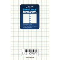 Filofax Notebook Refill Pocket Notepaper Squared White