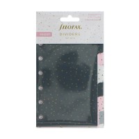 Filofax Accessory Dividers Plastic Pocket Set 6 Confetti