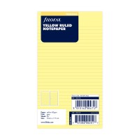 Filofax Organiser Refill Personal Notepaper Ruled Yellow