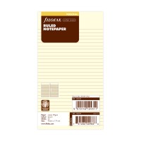 Filofax Organiser Refill Personal Notepaper Ruled Cotton Cream