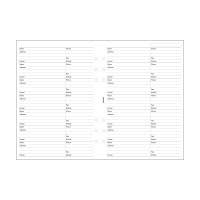 Filofax Organiser Refill A5 Contacts White