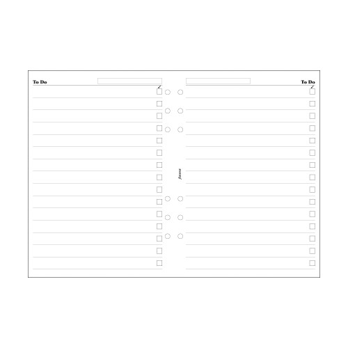 Filofax Organiser Refill A5 To Do List White Filofax Organiser Refill A5 To Do List White