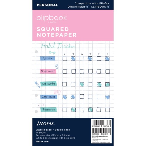 Filofax Clipbook Personal Square Notepad Refill Filofax Clipbook Personal Square Notepad Refill