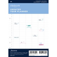 Filofax Clipbook Refill A5 Year Planner Undated