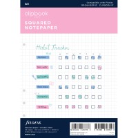Filofax Clipbook Refill A5 Notepaper Squared White