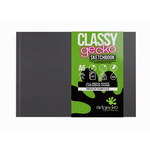 Artgecko Classy Sketchbook Casebound A6 Landscape 92 Pages 46 Sheets 150gsm White Paper Artgecko Classy Sketchbook Casebound A6 Landscape 92 Pages 46 Sheets 150gsm White Paper
