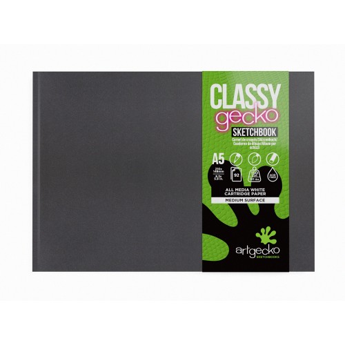 Artgecko Classy Sketchbook Casebound A5 Landscape 92 Pages 46 Sheets 150gsm White Paper Artgecko Classy Sketchbook Casebound A5 Landscape 92 Pages 46 Sheets 150gsm White Paper