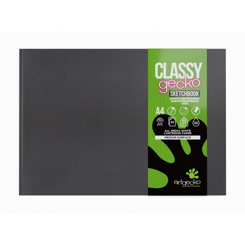 Artgecko Classy Sketchbook Casebound A4 Landscape 92 Pages 46 Sheets 150gsm White Paper Artgecko Classy Sketchbook Casebound A4 Landscape 92 Pages 46 Sheets 150gsm White Paper