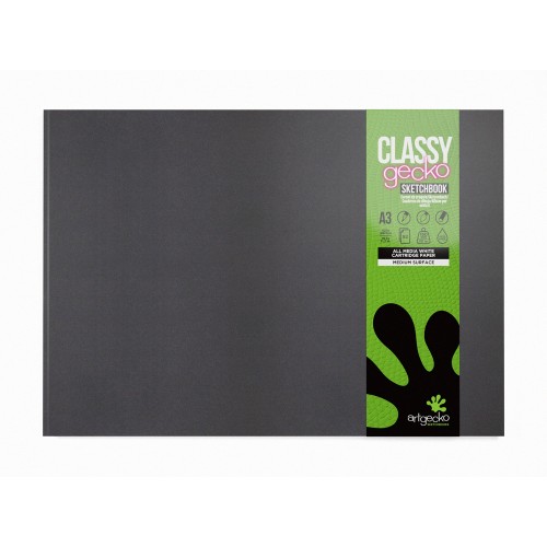 Artgecko Classy Sketchbook Casebound A3 Landscape 92 Pages 46 Sheets 150gsm White Paper Artgecko Classy Sketchbook Casebound A3 Landscape 92 Pages 46 Sheets 150gsm White Paper