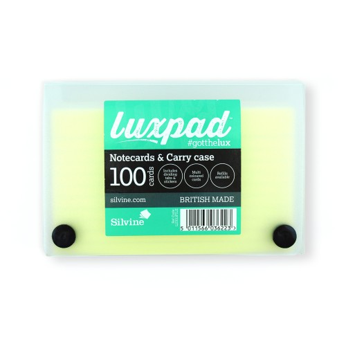 Luxpad Notecards and Carry Case 5x3 Ruled Assorted Colours Luxpad Notecards and Carry Case 5x3 Ruled Assorted Colours