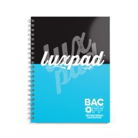 Luxpad Anti-Bacterial Notebook A4+ Lined With Margin Wiro Bound 200 Pages Assorted Colours