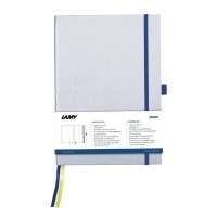 Lamy Notebook A6 Hard Cover Silver with Ocean Blue Edge