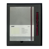 Lamy Notebook Fountain Pen Gift Set A6 Hard Cover Black/Purple