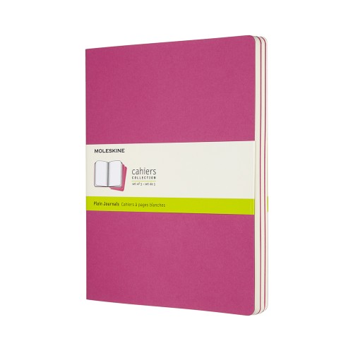 Moleskine Cahier Journal XL Plain Kinetic Pink Pack 3 Moleskine Cahier Journal XL Plain Kinetic Pink Pack 3