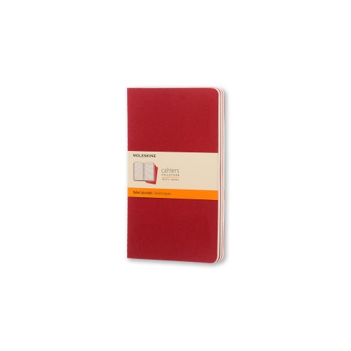 Moleskine Cahier Journals Large Cranberry Red Ruled Pack 3 Moleskine Cahier Journals Large Cranberry Red Ruled Pack 3