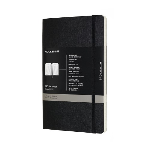 Moleskine Pro Notebook Large Black Soft Cover Moleskine Pro Notebook Large Black Soft Cover