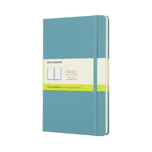 Moleskine Notebook Large Plain Reef Blue Hard Moleskine Notebook Large Plain Reef Blue Hard