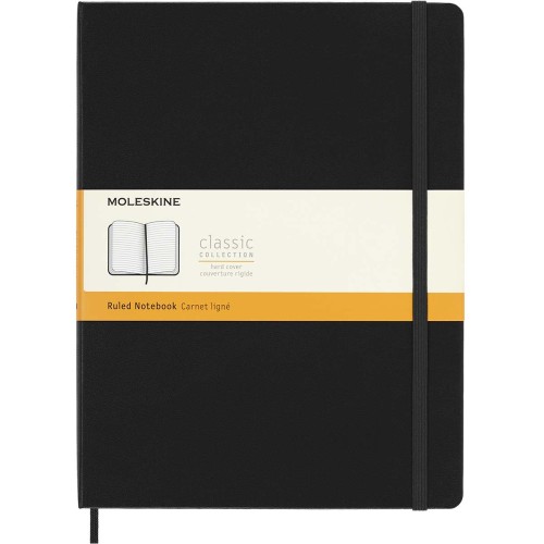 Moleskine Notebook XL Ruled Black Hard Moleskine Notebook XL Ruled Black Hard