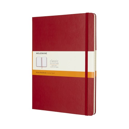Moleskine Notebook XL Scarlet Red Hard Cover Ruled Moleskine Notebook XL Scarlet Red Hard Cover Ruled