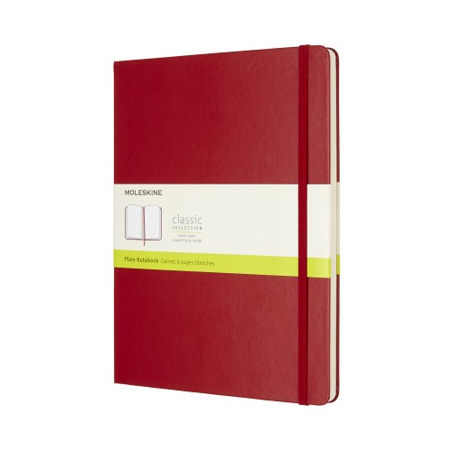Moleskine Notebook XL Scarlet Red Hard Cover Plain Moleskine Notebook XL Scarlet Red Hard Cover Plain