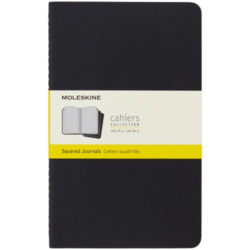 Moleskine Cahier Journals Large Black Square Pack 3 Moleskine Cahier Journals Large Black Square Pack 3